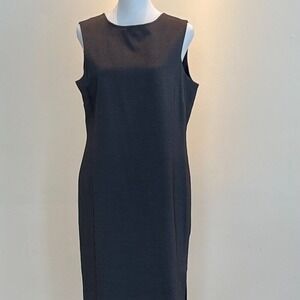 Norton McNaughton Petites Gray Sleeveless Sheath Dress Size 12P Office Career